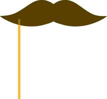 Illustration of Mustache with stick. vector