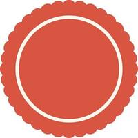 Red color label, tag design in flat style. vector