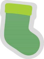 Illustration of green sock icon. vector