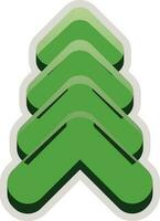 Green Christmas Tree design. vector