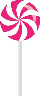 Pink and white sweet lollipop.