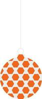 naranja color Navidad pelota icono. vector