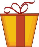 Gift box icon in red and yellow color. vector