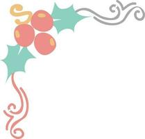 Frame design with christmas hollies and leaves. vector