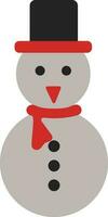 Snow man icon for christmas design. vector