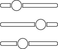 Filter control setting minimal icon in stroke. vector