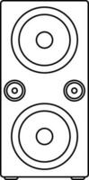 Illustration of stroke style of speaker icon. vector