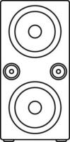 Illustration of stroke style of speaker icon. vector