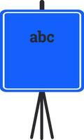 Blue chalkboard with alphabets. vector