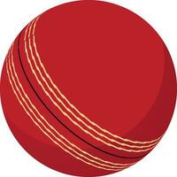 Red leather cricket ball. vector