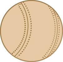 Isolated icon of a cricket ball. vector