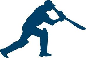 Batsman playing cricket. vector