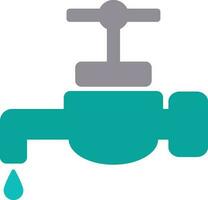 Flat icon of Water Tap for save water concept. vector