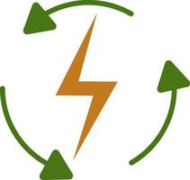 Renewable Energy icon in green color. vector