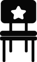 Black chair on white background. vector