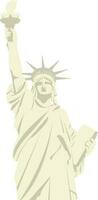 Isolated icon statue of liberty. vector