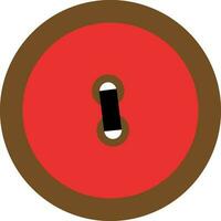 Isolated icon of a sewing button. vector