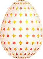 Shiny pink easter egg decorated by stars and dots. vector