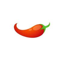 Red chilly on white background. vector