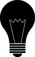 Isolated light bulb in flat style. vector