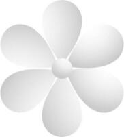 Paper cut white flower design. vector