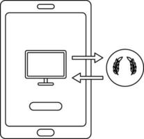 Online money transfer method. vector