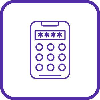 icono de vector de código pin