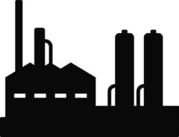 Factory icon or symbol in black color. vector