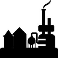 Oil refinery machine icon in black color. vector