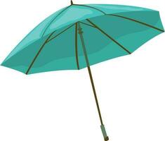 Green open umbrella icon. vector