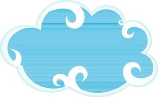Creative clouds icon in blue color. vector