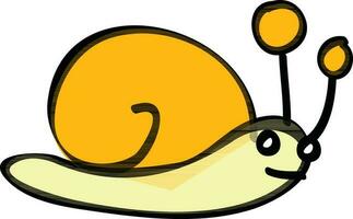 Cute little snail character. vector