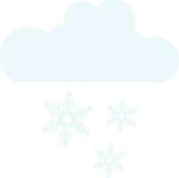 nube con copos de nieve icono. vector