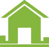 Illustration of green house icon. vector