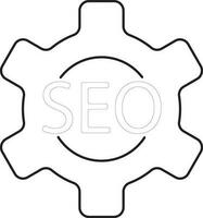 SEO Setting sign or symbol in flat style. vector