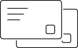 Flat illustration of Credit Card. vector