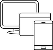 Responsive design symbol with devices. vector