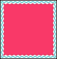 Pink frame with white border. vector