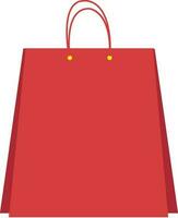 plano ilustración de rojo compras bolsa. vector