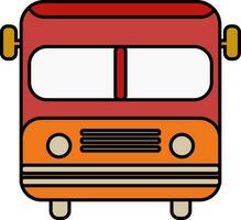 Front view of colorful school bus. vector