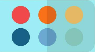 Flat illustration of color palette. vector