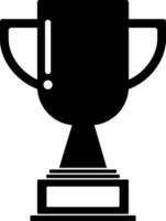 Illustration of a Black and White trophy cup. vector