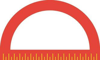 Protractor ruler scale in flat style. vector