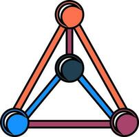 ilustración de átomo icono en plano estilo. vector