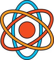 Illustration of atom icon. vector