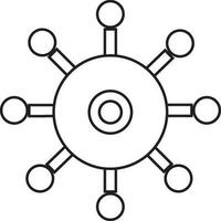 Molecule icon in black color. vector
