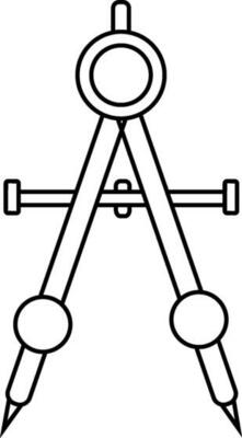 Illustration of a drawing compass.