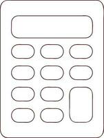 Flat style illustration of a calculator. vector