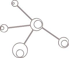 Vector molecule sign or symbol in flat style.