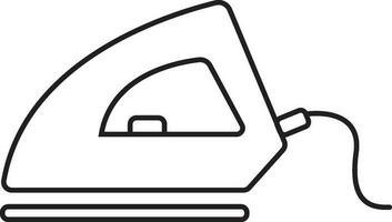 Illustration of steam iron icon in flat style. vector